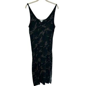 Hanro Womens Celia Spaghetti Strap Nightgown Size M Green Floral Viscose